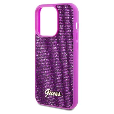 6. Etui Guess Disco Metal Script na iPhone 14 Pro Max - fuksjowe