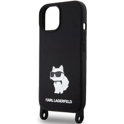 5. Etui Karl Lagerfeld Crossbody Silicone Choupette do iPhone 15 - czarne