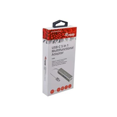 6. Equip 133480 stacja dokująca USB 3.2 Gen 1 (3.1 Gen 1) Type-C Srebrny