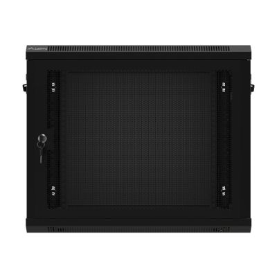 7. SZAFA INSTALACYJNA RACK WISZĄCA 19" 9U 600X450 CZARNA DRZWI PERFOROWANE LANBERG (FLAT PACK)