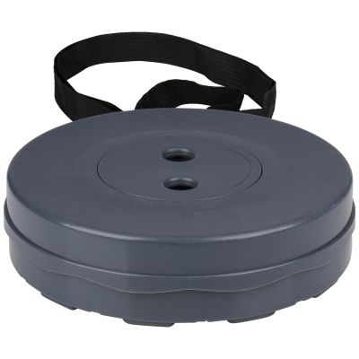 3. KRZESŁO WĘDKARSKIE TURYSTYCZNE TABORET SKŁADANY SZARY  śr 25cm wys45,3cm