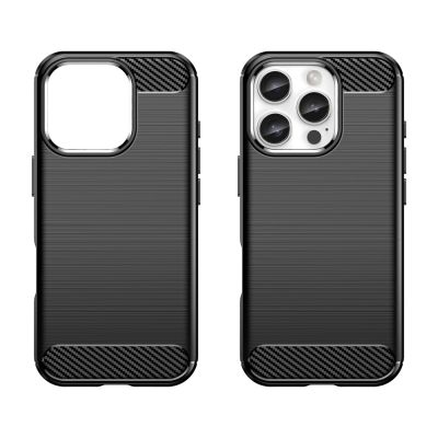 2. Etui silikonowe Carbon Case do iPhone 16 Pro Max - czarne