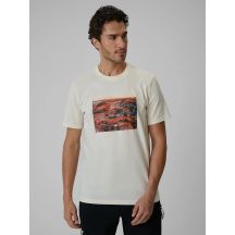 T-shirt regular z nadrukiem męski 4F 4FRSS26TTSHM4238-11S