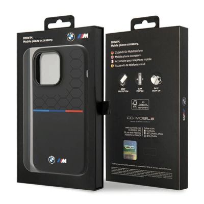 8. Etui BMW Silicone Pattern na iPhone 15 Pro - czarne