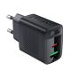 3. Ładowarka Acefast A78 sieciowa GaN USB-A / USB-C PD 20W - czarna