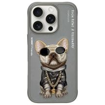 Etui Nimmy Glasses Cool Dog na iPhone 16 Pro Max - szare