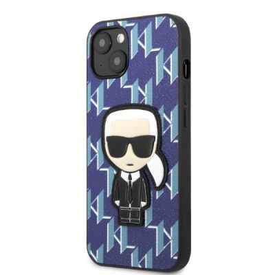 2. Etui Karl Lagerfeld Monogram Ikonik Patch na iPhone 13 - niebieskie