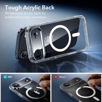 7. Zestaw ESR Classic Hybrid MagSafe + Szkło hartowane na iPhone 17 Air- przezroczyste