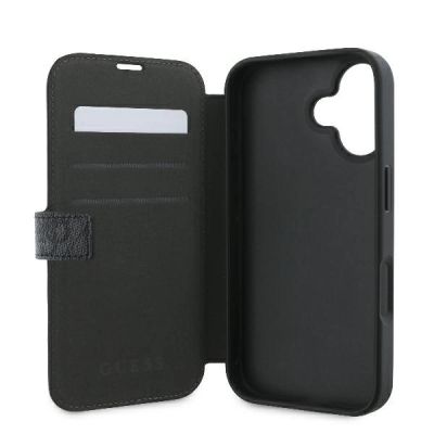 7. Etui Guess 4G Metal Logo na iPhone 16 - czarne
