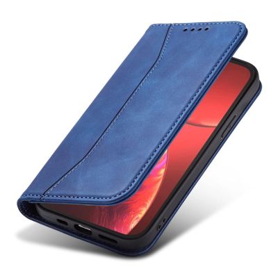 7. Magnet Fancy Case etui iPhone 14 Plus pokrowiec z klapką portfel podstawka niebieskie