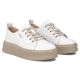 5. Skórzane półbuty sneakersy na platformie białe Filippo DP6122