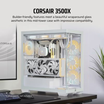 4. Obudowa Corsair 3500X RSR ARGB Tempered Glass Mid-Tower, White
