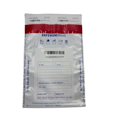 SAFEMONEYBAG Koperty bezpiecznie depozytowe transparent B5 190mmx260mm+35mm 100 szt w opakowaniu