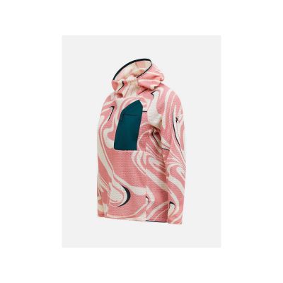 3. Bluza damska PEAK PERFORMANCE W Freelight Aop Polartec Alpha Hood kolor różowy