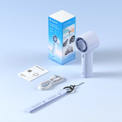 19. Mini wentylator Jisulife Handheld Fan 10 4000mAh przenośny wiatraczek USB - niebieski