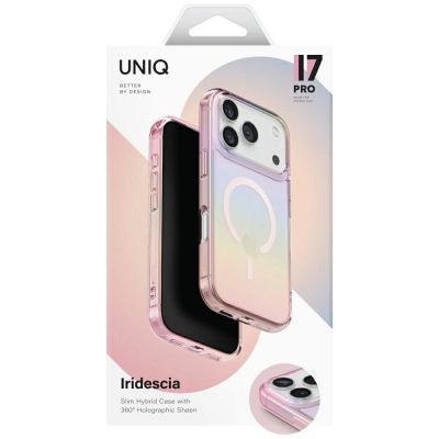 6. Etui UNIQ Iridescia na iPhone 17 Pro Magclick Charging - wielokolorowe