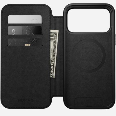 2. Nomad Modern Leather Folio pokrowiec na telefon komórkowy 17,5 cm (6.9") Opalony/Jasnobrązowy