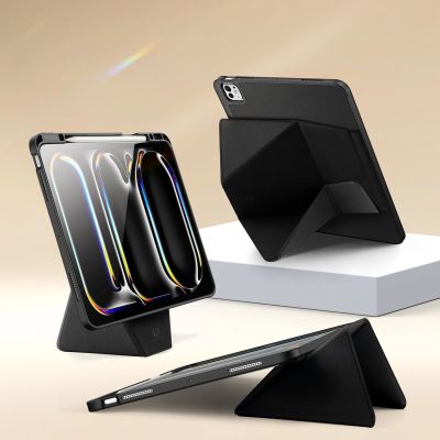 4. Etui Dux Ducis Vers na iPad Pro 13" (2024/2025) z podstawką i uchwytem na Apple Pencil - czarne