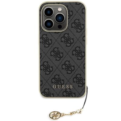 3. Etui Guess 4G Charms Collection do iPhone 15 Pro - szare