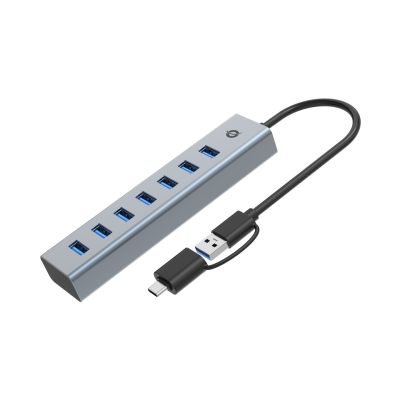 2. Conceptronic HUBBIES21GP huby i koncentratory USB 3.2 Gen 1 (3.1 Gen 1) Type-A 5000 Mbit/s Szary