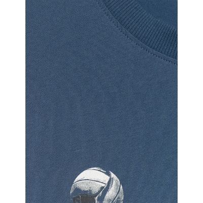 7. T-shirt regular z nadrukiem siatkarskim męski 4F 4FRAW25TTSHM3237-46S