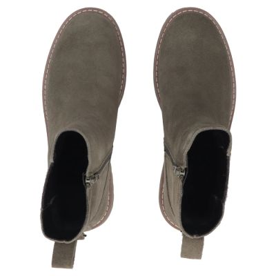 5. Skórzane botki damskie sztyblety khaki Filippo DBT7935