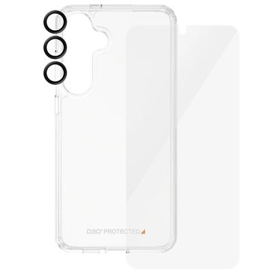 3. Zestaw PanzerGlass Bundle 3in1 etui przezroczyste + folia + osłona aparatu do Samsung Galaxy S24+
