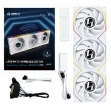 Wentylator Lian Li UNI FAN TL Wireless LCD 120 3-pack biały (12TLLCD1W3W)