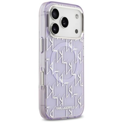 4. Etui Karl Lagerfeld IML KL Monogram MagSafe na iPhone 17 Pro Max - fioletowe