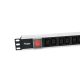 2. Equip 333318 rozdzielacz zasilania PDU 12 x gniazdo sieciowe 1U Czarny, Srebrny