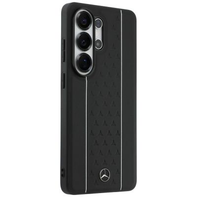4. Etui Mercedes Laurel Leaves Vertical Stripes MagSafe na Samsung Galaxy S26 Ultra - czarno-białe