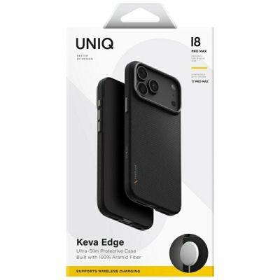 11. Etui UNIQ Keva EDGE Magclick Charging na iPhone 18 Pro Max / 17 Pro Max - czarne