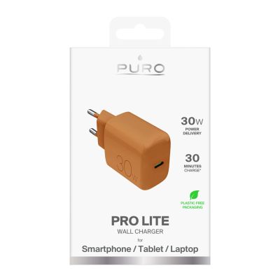 2. Ładowarka sieciowa Puro Pro Lite 30 W USB-C - pomarańczowa