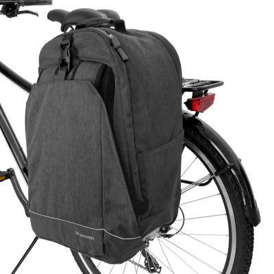 3. Wozinsky torba rowerowa na bagażnik plecak rowerowy ze stelażem 2w1 40l czarny (WBB33BK)