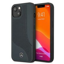 Etui Mercedes Leather Perforated Area na iPhone 13 mini - granatowe