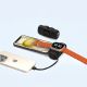 10. Mini powerbank Wozinsky WF16-YLS 5000mAh 15W Lightning z wbudowanym kablem USB-C i ładowarką do Apple Watch - czarny