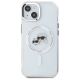 3. Etui Karl Lagerfeld IML Metal Karl&Choupette Head MagSafe na iPhone 15 - białe