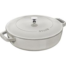 STAUB Żeliwna patelnia do duszenia z pokrywką 28 cm, truflowy