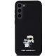 3. Etui Karl Lagerfeld Silicone Karl&Choupette Metal Pin na Samsung Galaxy S23+ - czarne