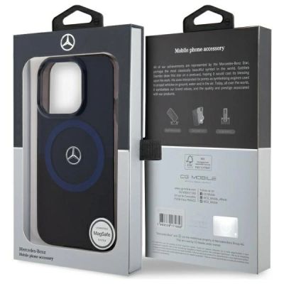 8. Etui Mercedes MB Double Layer BiColor MagSafe na iPhone 16 Pro Max - niebieskie