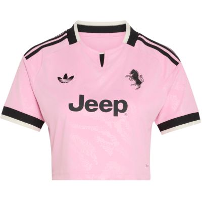 2. Koszulka damska adidas Juventus 26/27 Away Cropped Jersey różowo-czarna KB8842