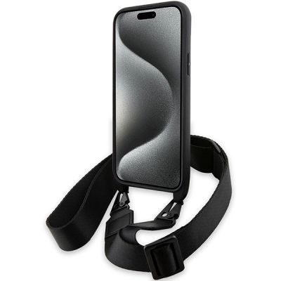 4. Etui BMW M Edition Carbon Stripe & Strap na iPhone 15 / 14 / 13 - czarne