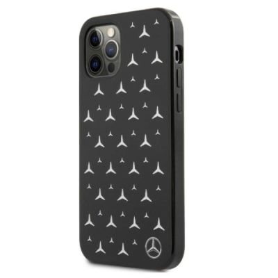 2. Etui Mercedes Silver Stars Pattern na iPhone 12 Pro Max - czarne