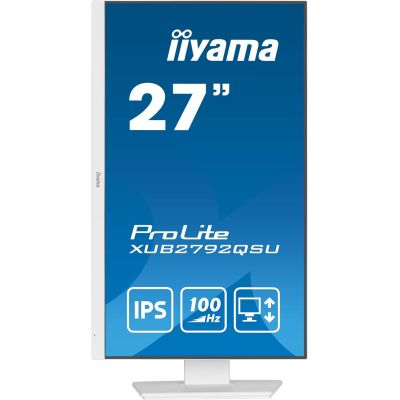 3. iiyama ProLite XUB2792QSU-W6 monitor komputerowy 68,6 cm (27") 2560 x 1440 px Wide Quad HD LED Biały