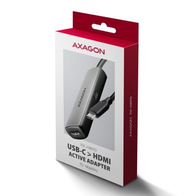 8. Axagon RVC-HI8KPD, USB-C -> HDMI 2.1 redukce / adaptér, 8K/60Hz, 4K/144Hz, HDR10+, PD100W 0,16 m USB Type-C HDMI + USB Type-C