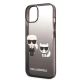 6. Etui Karl Lagerfeld Gradient Ikonik Karl&Choupette na iPhone 14 Plus - czarne
