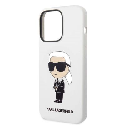 6. Etui Karl Lagerfeld Silicone Ikonik na iPhone 14 Pro - białe