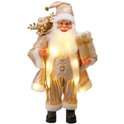 ŚWIĘTY MIKOŁAJ DEKORACYJNY 60CM ZŁOTY LED
