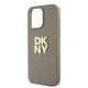 5. Etui DKNY Wrist Strap Stock Logo na iPhone 15 Pro Max - beżowe