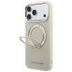2. Etui Karl Lagerfeld Ring Stand 360 Saffiano Classic Logo MagSafe na iPhone 18 Pro Max / 17 Pro Max - beżowe